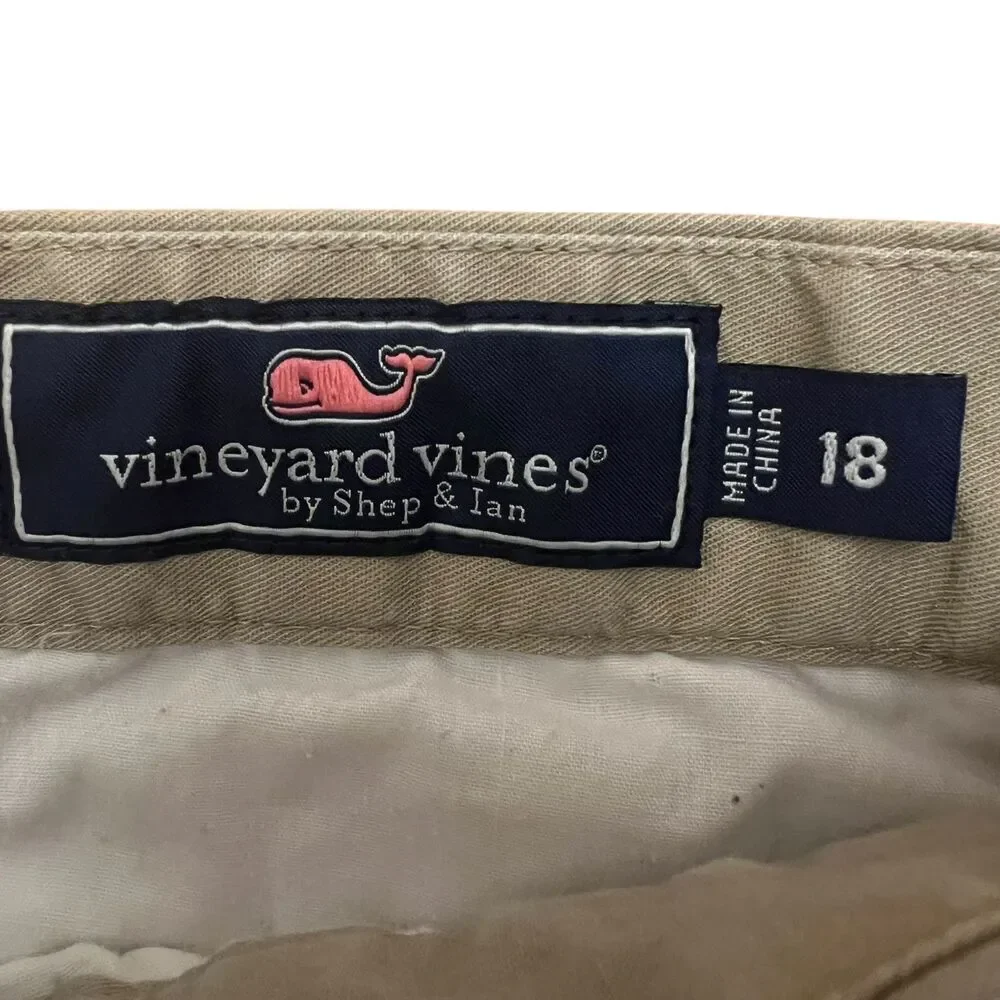 Vineyard Vines Boys Chino Pants Sz 18‎ Shark Fish